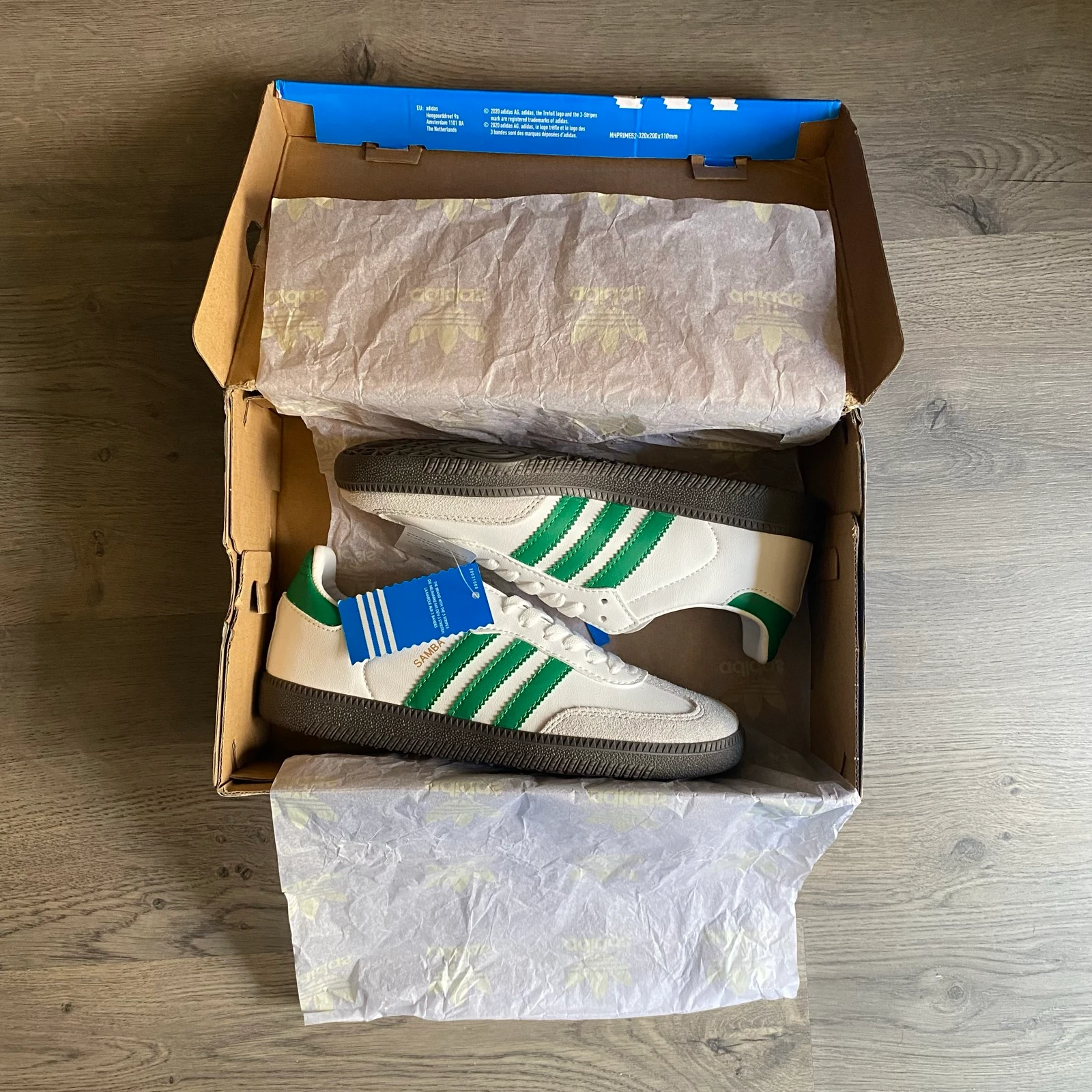 Adidas Samba OG Blancas Verdes | Talla 39 | Nuevas | Con Caja – photo 2